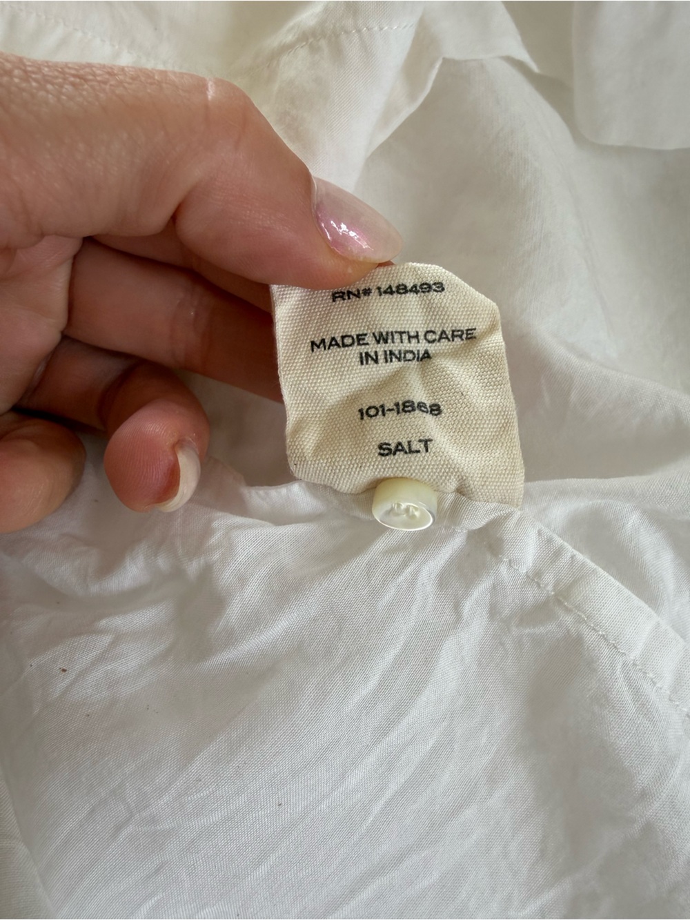 Doen White Peasant Chemise Top - Picture 2 of 6